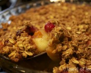 Cranberry Apple Crisp Ready to be Eaten